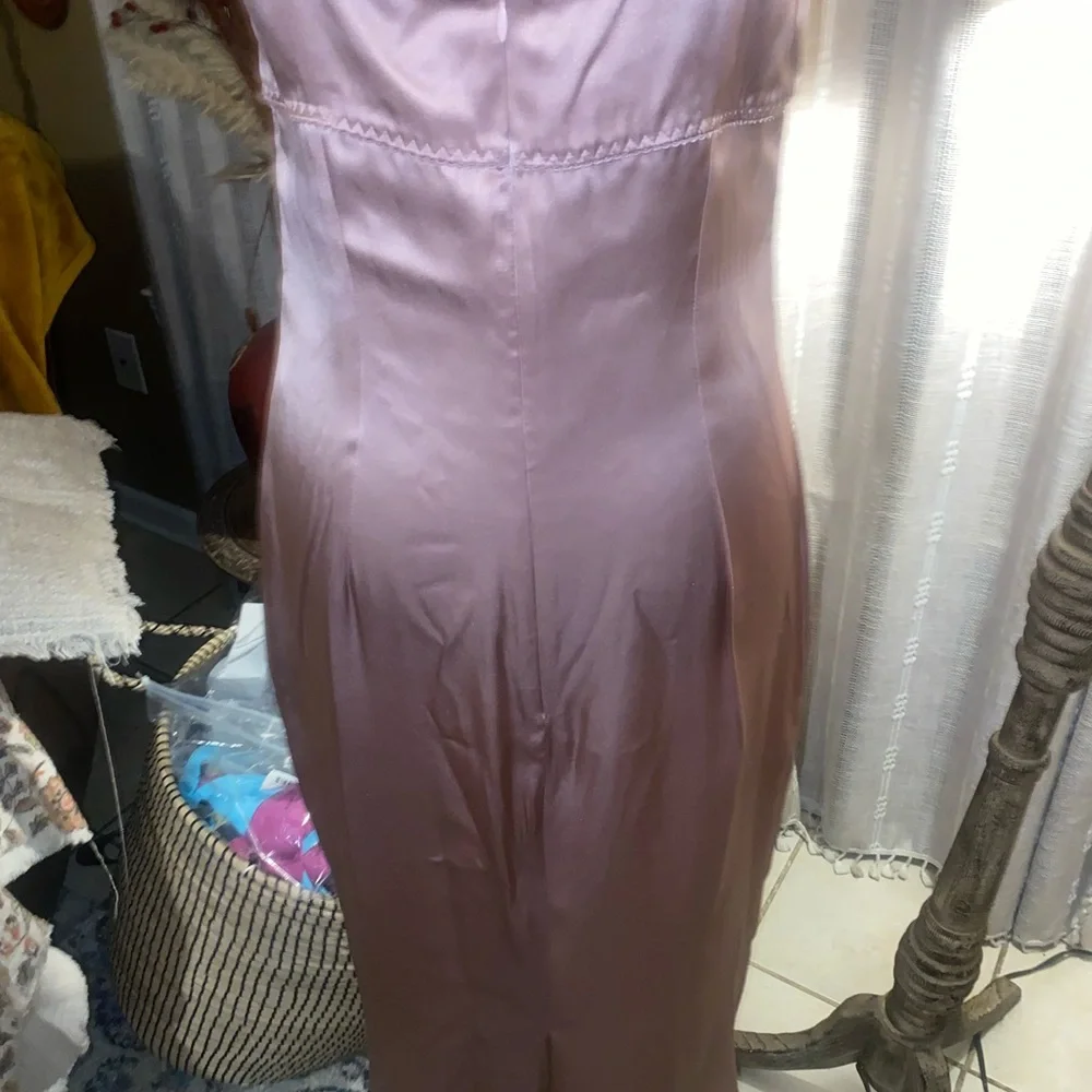 Dolce & Gabbana NWT Vintage Y2K Elegant Mauve Bodycon  Slip Dress - Picture 6 of 11